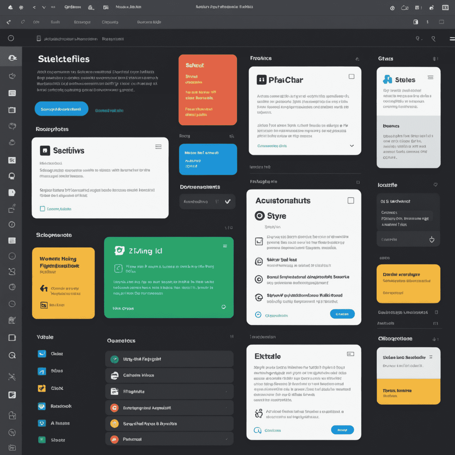 Screenshot of a custom Figma plugin for automated design system management, showing a panel with options to sync styles, components, and documentation across multiple files.