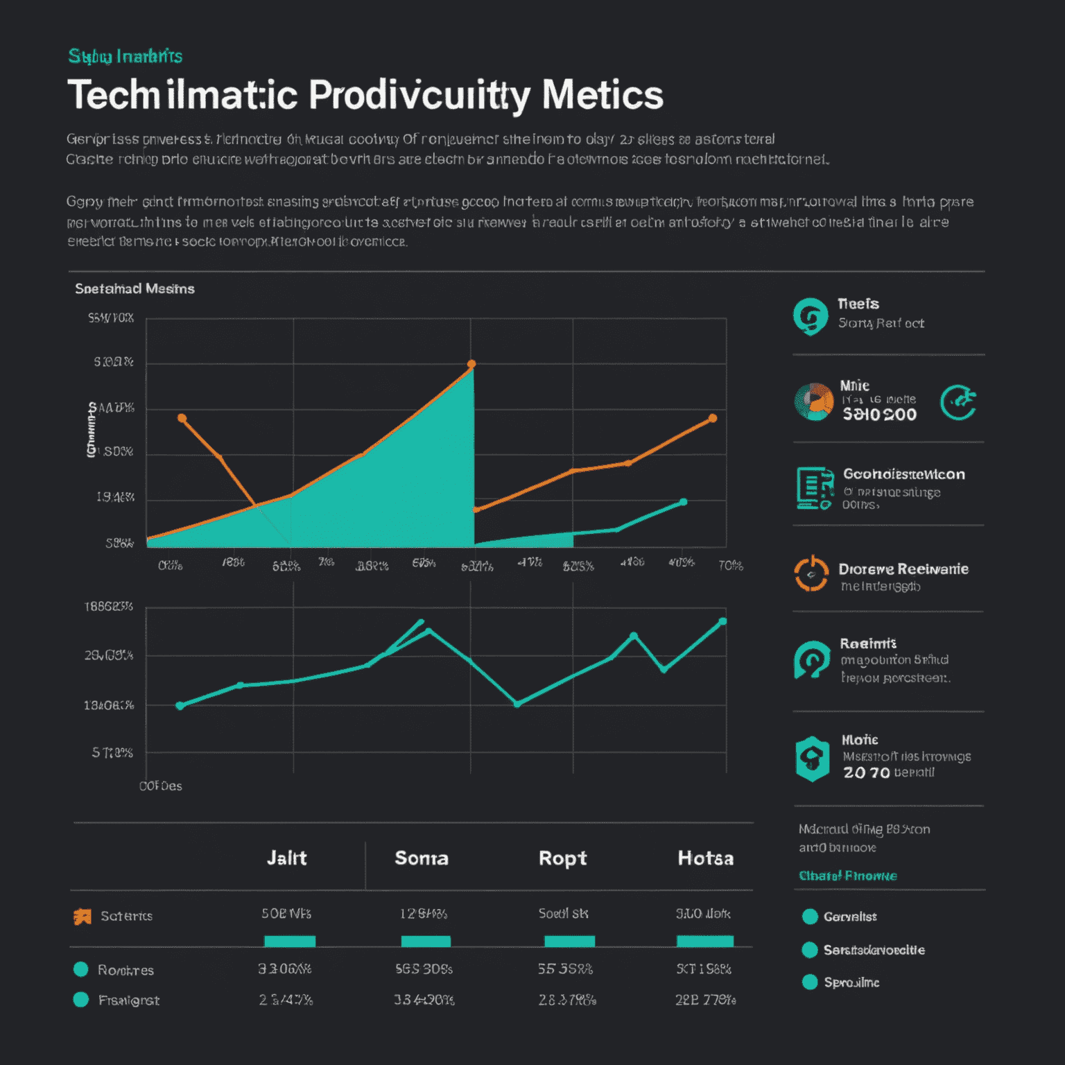 A graph showing TechInnovate's improved productivity metrics after adopting Figma Design, including faster project completion times and increased client satisfaction